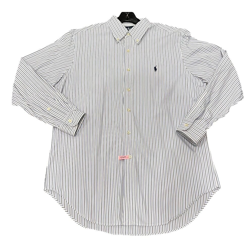 Ralph Lauren Long Sleeve Button Down Mens Striped 16 32/33